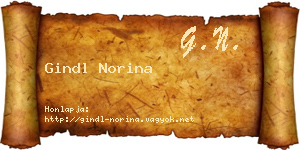 Gindl Norina névjegykártya